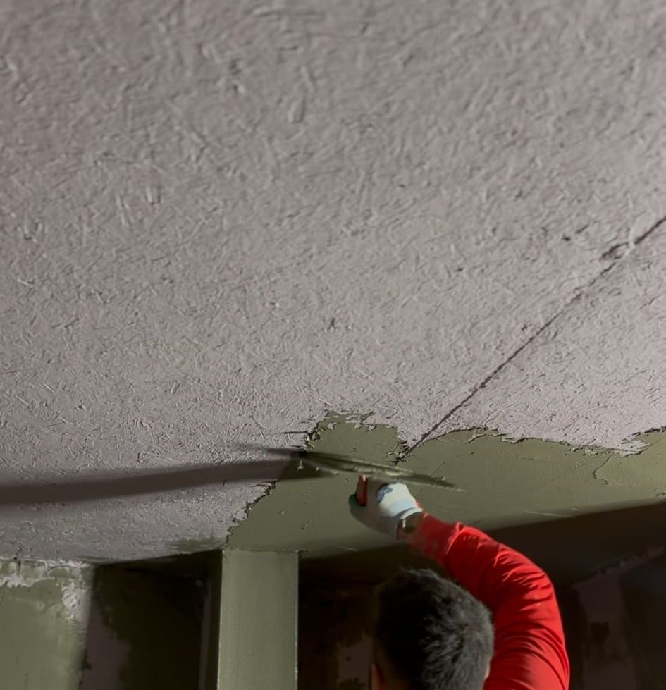 Polymer Cement Installation in a cold cellar — Cold Cellar Pro restoration process