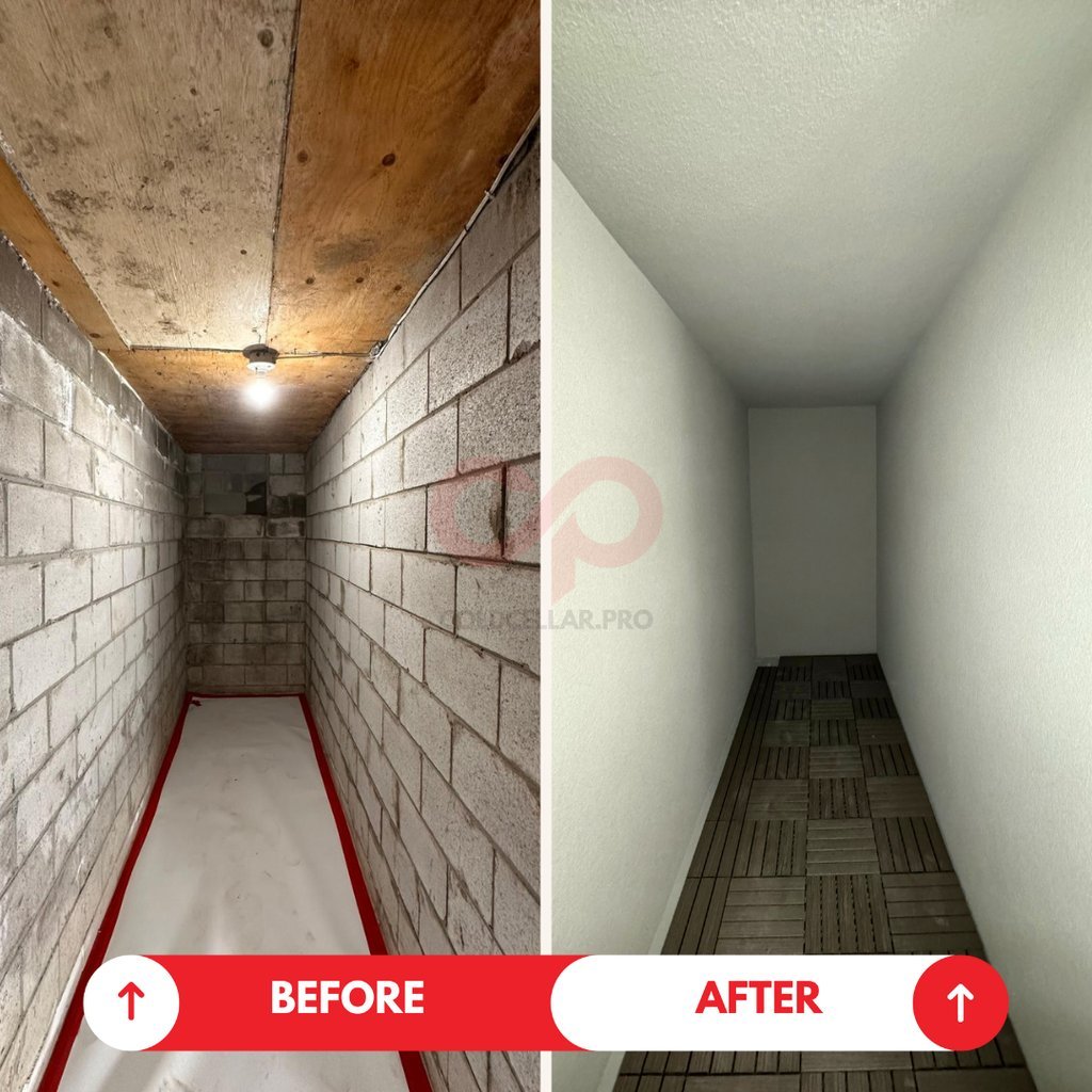 Damp cold storage room fully restored with insulation and finish system
